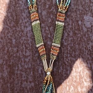 Nakamol beaded crystal long necklace